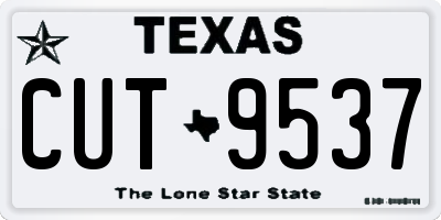 TX license plate CUT9537