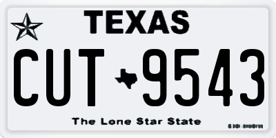 TX license plate CUT9543