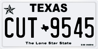 TX license plate CUT9545