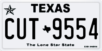 TX license plate CUT9554