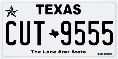 TX license plate CUT9555