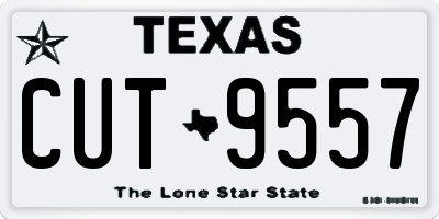 TX license plate CUT9557