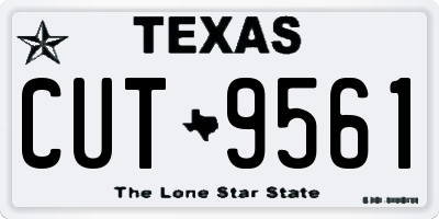 TX license plate CUT9561