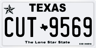 TX license plate CUT9569