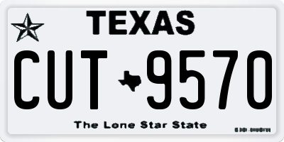 TX license plate CUT9570
