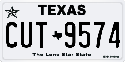TX license plate CUT9574