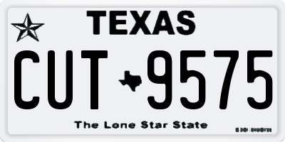 TX license plate CUT9575