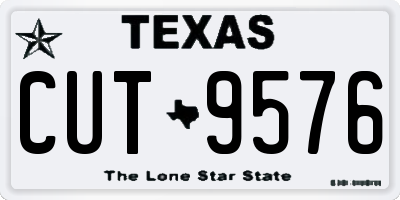TX license plate CUT9576