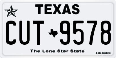 TX license plate CUT9578