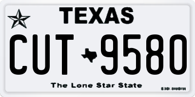 TX license plate CUT9580
