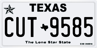 TX license plate CUT9585
