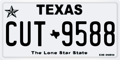 TX license plate CUT9588