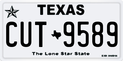 TX license plate CUT9589