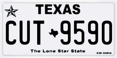 TX license plate CUT9590
