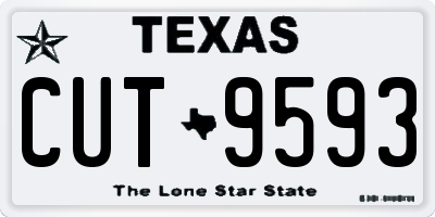 TX license plate CUT9593