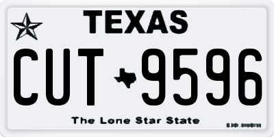 TX license plate CUT9596