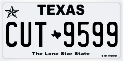 TX license plate CUT9599