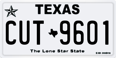 TX license plate CUT9601