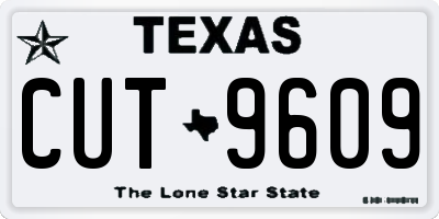TX license plate CUT9609