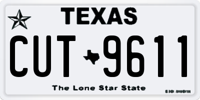 TX license plate CUT9611