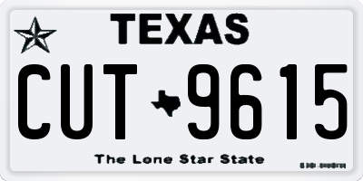 TX license plate CUT9615