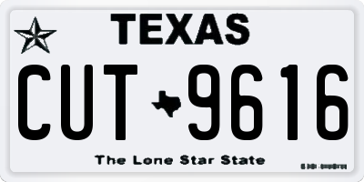 TX license plate CUT9616