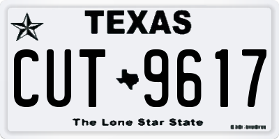TX license plate CUT9617