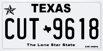 TX license plate CUT9618