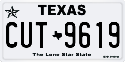 TX license plate CUT9619