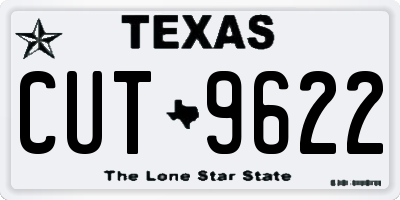 TX license plate CUT9622