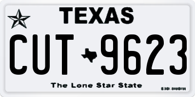TX license plate CUT9623