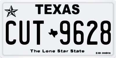 TX license plate CUT9628