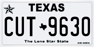 TX license plate CUT9630