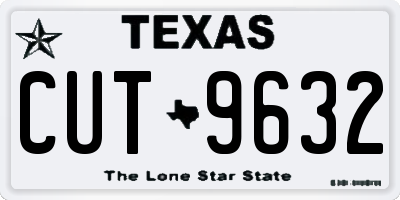 TX license plate CUT9632