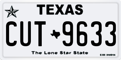 TX license plate CUT9633