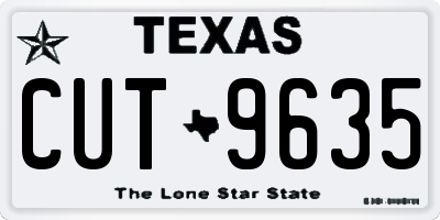 TX license plate CUT9635