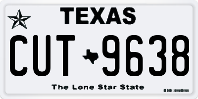 TX license plate CUT9638