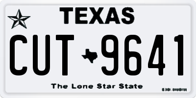 TX license plate CUT9641