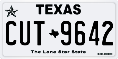 TX license plate CUT9642