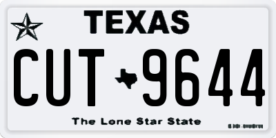 TX license plate CUT9644