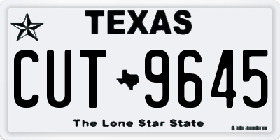 TX license plate CUT9645