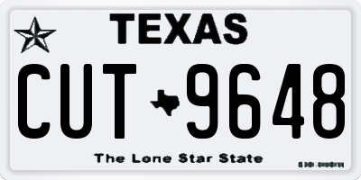 TX license plate CUT9648