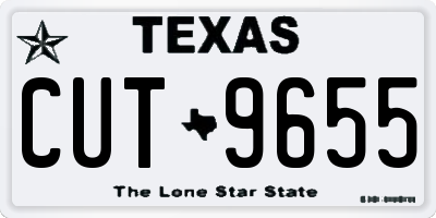 TX license plate CUT9655