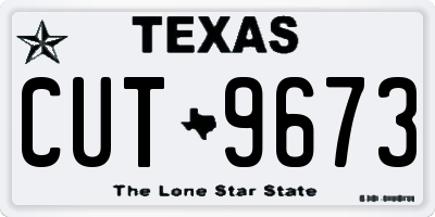 TX license plate CUT9673