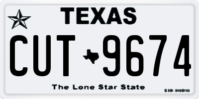 TX license plate CUT9674