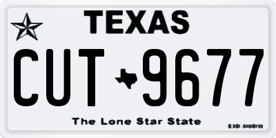 TX license plate CUT9677