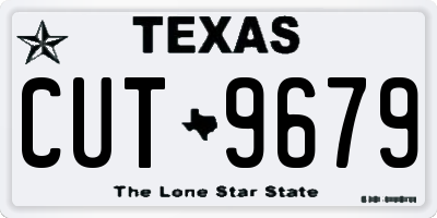 TX license plate CUT9679