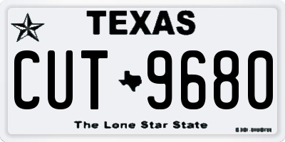 TX license plate CUT9680