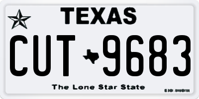TX license plate CUT9683
