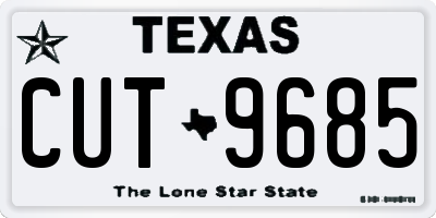 TX license plate CUT9685